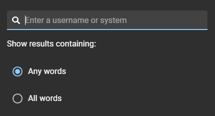 Performed by filters in ClearID user activity report.