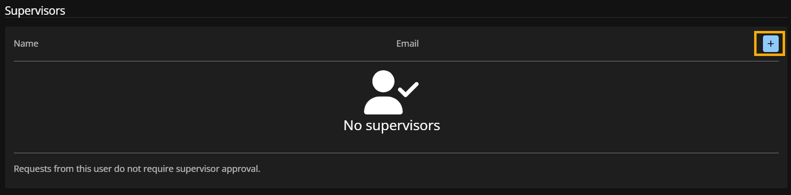 The Supervisors section of the Identity page in the ClearID portal.