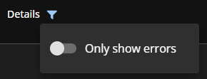 Details filter in the ClearID synchronization logs.