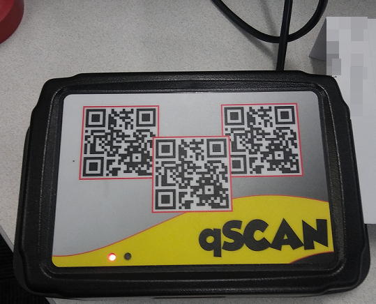 Qscan barcode reader.