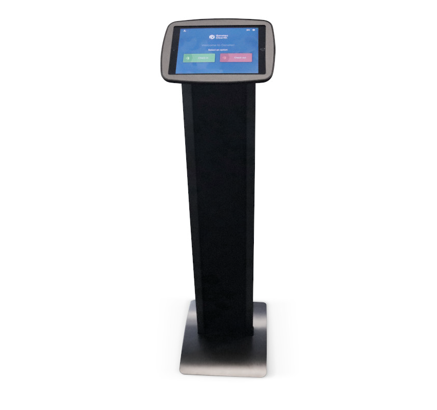 ClearID Self-Service Kiosk floor stand.