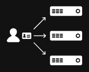 Schéma du mode site principal de synchronisation des identifiants dans ClearID.